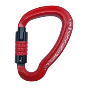 At height choker carabiner red